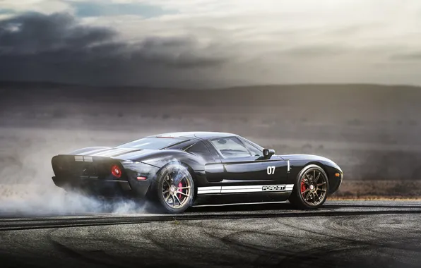 Картинка supercar, burnout, ford gt