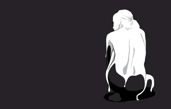 Картинка поза, женщина, рисунок, спина, черно-белая, серый фон