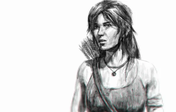Картинка Игры, Рисунок, Tomb Raider, Лара Крофт, Арт, Game, Lara Croft