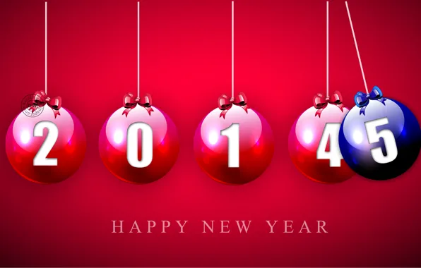 Картинка фон, праздник, шары, Новый год, 2014, 2015