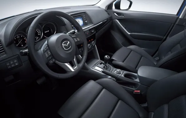 Картинка интерьер, руль, салон, Кроссовер, Mazda CX-5