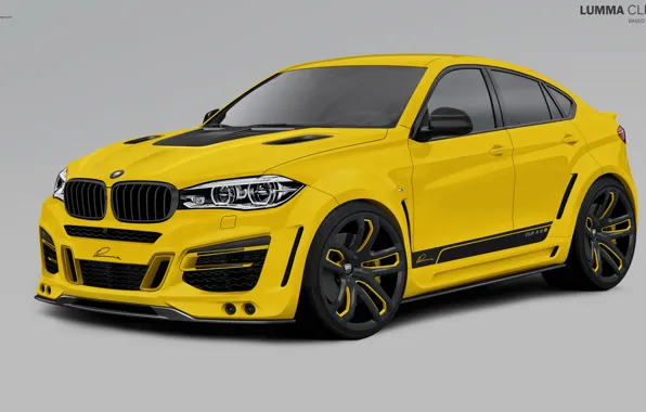 Картинка желтый, бмв, BMW, 2010, F16, Lumma Design, X6 M