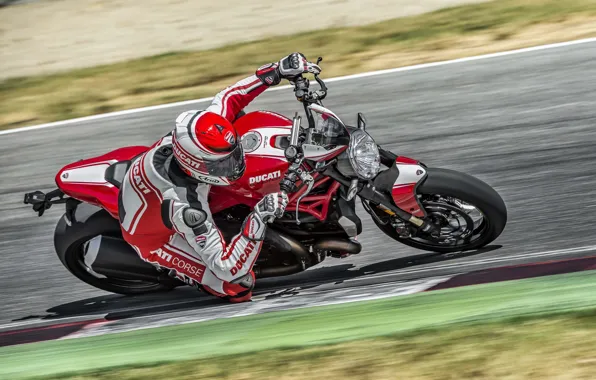 Картинка red, Ducati, Monster, moto, road, bike, Legend, speed, classic, ride, 2016, 1200R