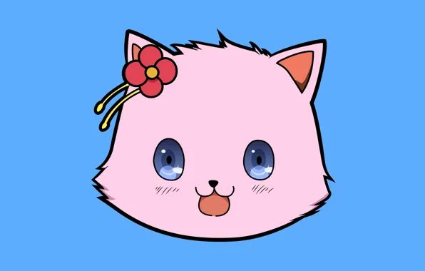 Картинка kawaii, game, flower, neko, pink, anime, cat, asian, cute, manga, japanese, oriental, asiatic, sugoi, visual …