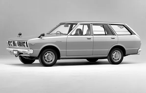 Картинка ретро, Ниссан, черно-белое, Nissan, 1977, Violet, 1979, Виолет, Van