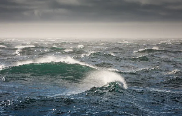 Картинка волны, шторм, Берингово море, Bering Sea