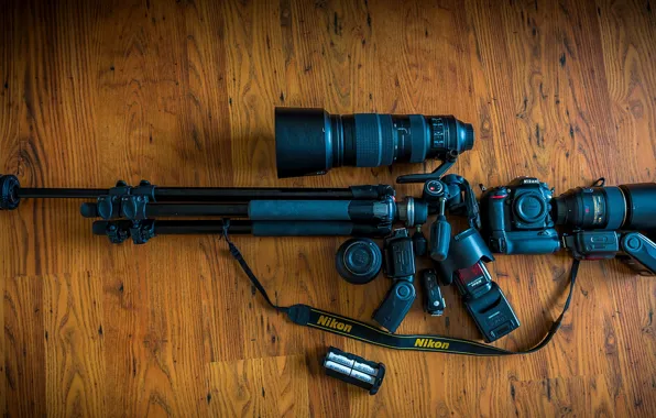 Картинка Nikon, Machine Gun, Gear