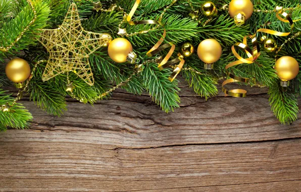 Картинка украшения, ветки, шары, елка, Новый Год, Рождество, Christmas, wood, decoration, Merry