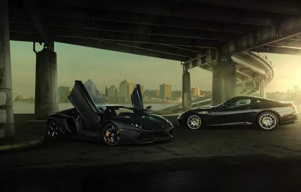 Картинка Lamborghini, Ferrari, V12, LP700-4, Aventador, Supercars, Автомобили, Суперкары, 599 GTB