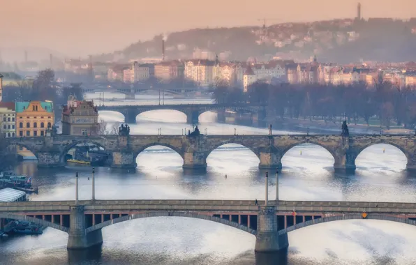 Картинка Прага, Чехия, Bridges of Prague