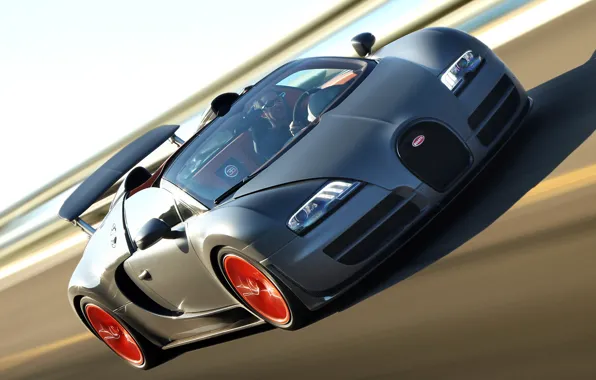 Картинка Roadster, скорость, трасса, автомобиль, Bugatti Veyron, гиперкар, Grand Sport, Vitesse