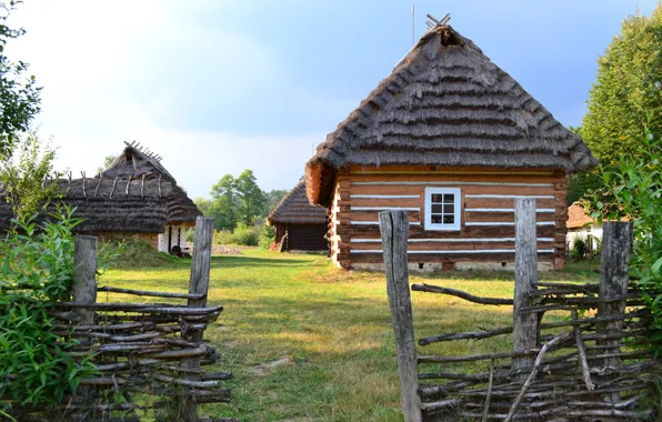 Картинка village, cottage, poland, museum