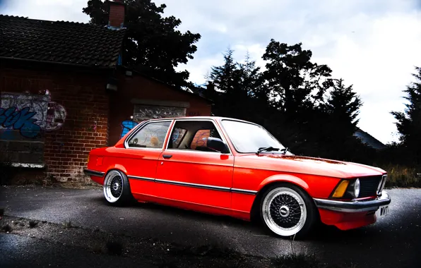 Картинка BMW, red, E21
