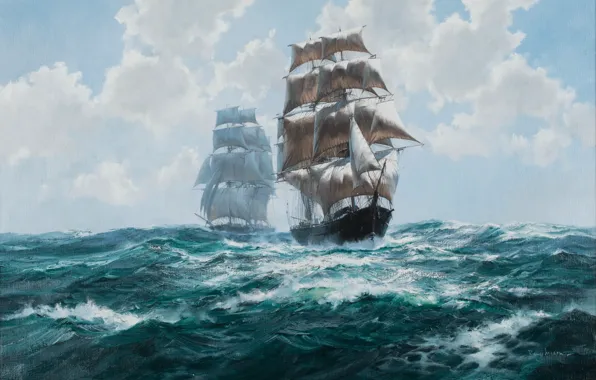 Картинка painting, drawing, Ship, naval art