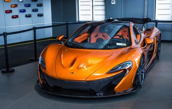 Картинка оранжевый, McLaren, суперкар, спереди, красивый, спортивный, MSO