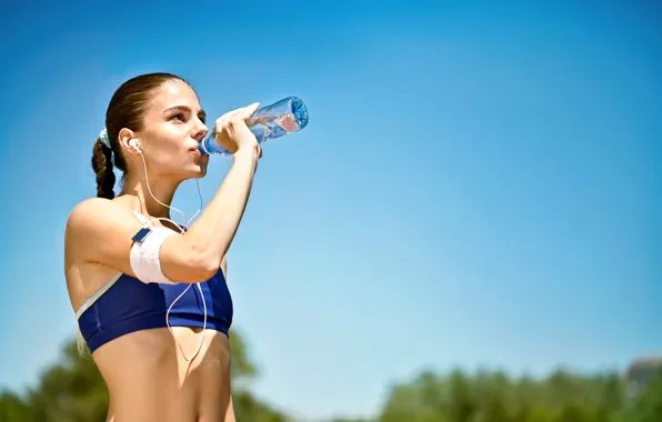Картинка woman, mineral water, outdoor activity, hydration of the sportsman