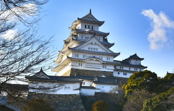 Картинка замок, Япония, пагода, дворец