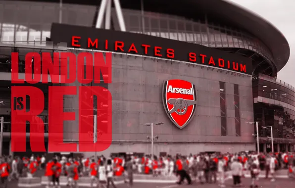 Картинка red, arsenal, london, stadium, football, fanart, emirates
