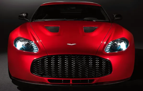 Картинка Aston Martin, Красный, Машина, Машины, Red, Car, Автомобиль, Cars, Перед, V12, Астон Мартин, Автомобили, Zagato, …