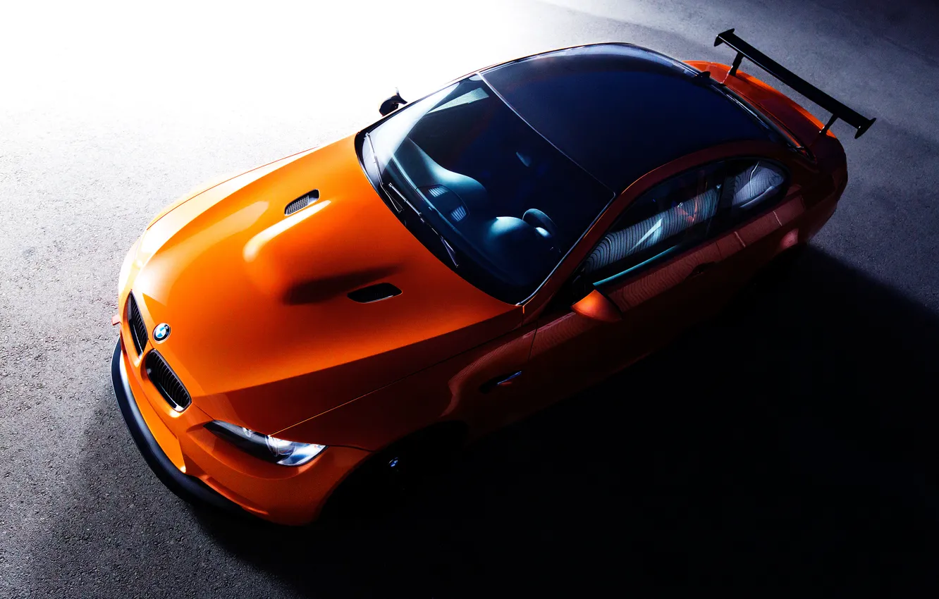 Фото обои оранжевый, бмв, BMW, front, E92, orange, Lime Rock Park Edition