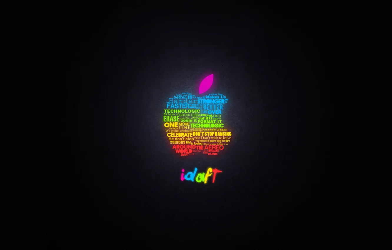 Фото обои apple, яблоко, свечение