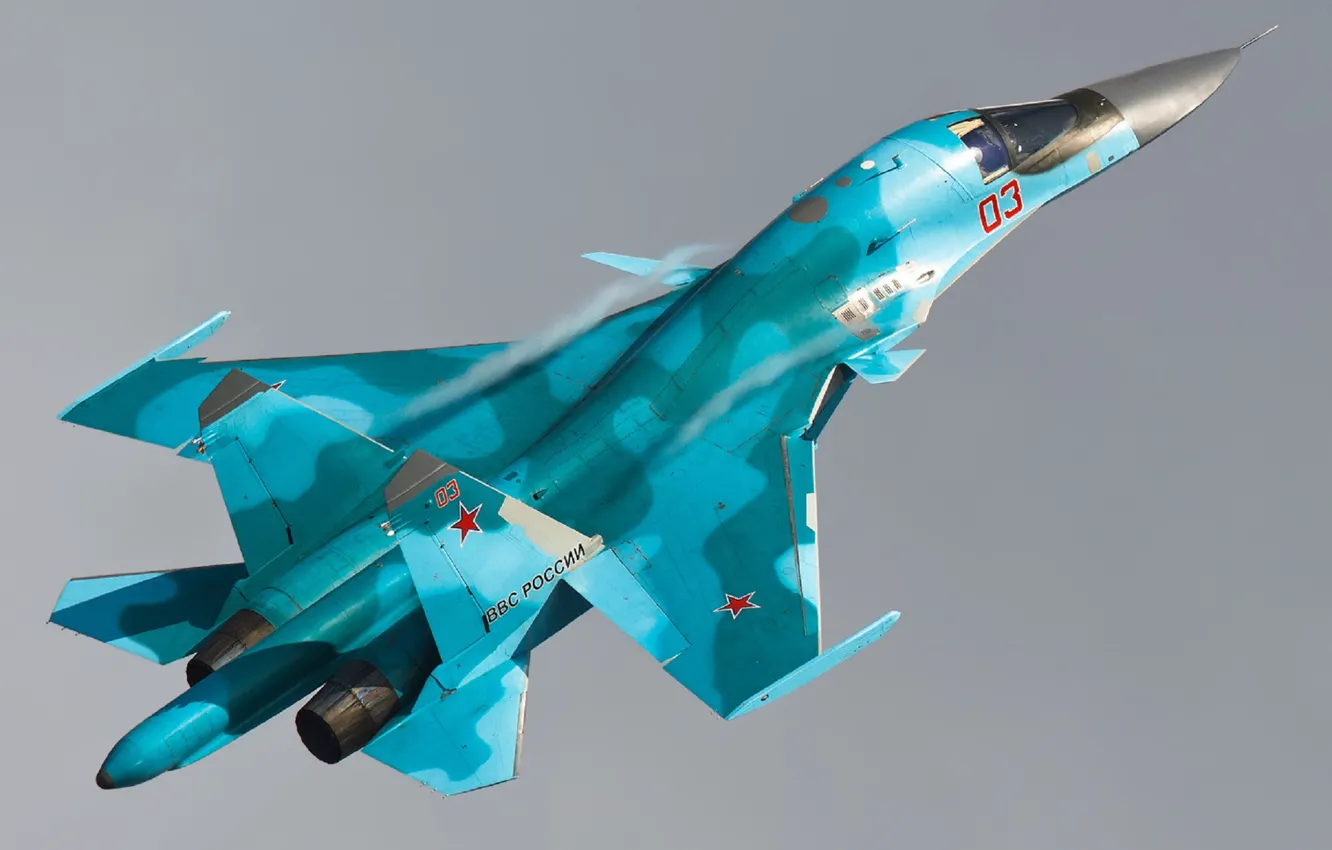 Фото обои бомбардировщик, Сухой, Су-34