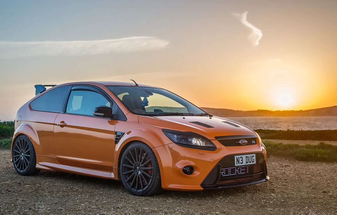Фото обои ford, orange, focus