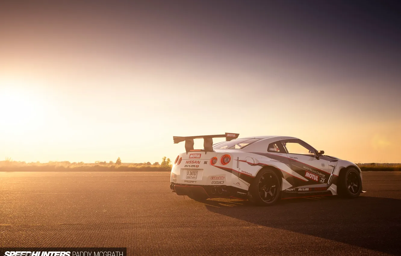 Фото обои машина, свет, Nissan, speedhunters, NISMO-GT, The World’s Fastest Drift Car