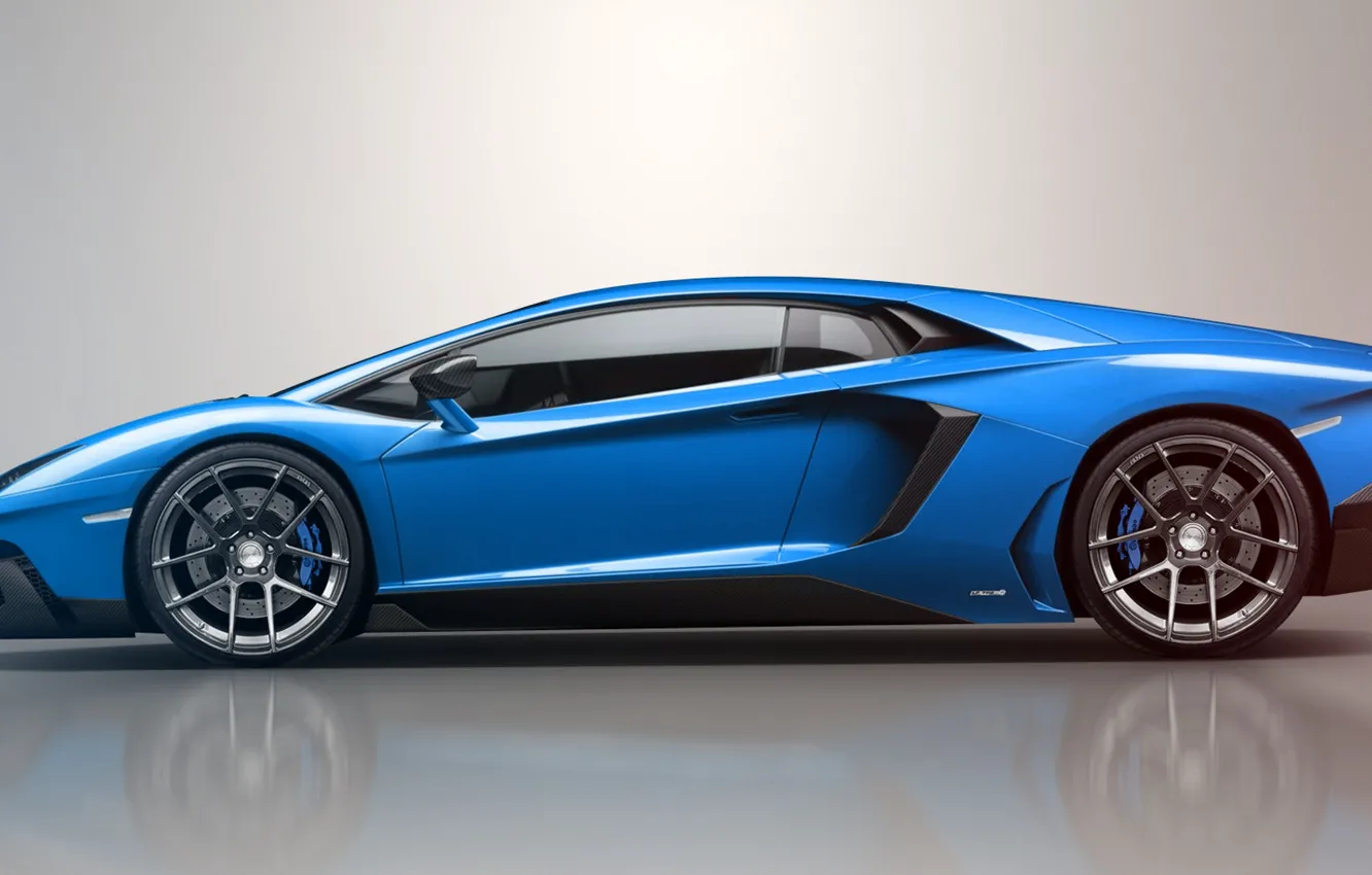 Фото обои синий, отражение, Lamborghini, ламборджини, blue, LP700-4, Aventador, ламборгини, авентадор, LB834, profile, Jackdarton