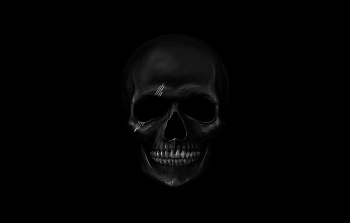 Фото обои фон, череп, зубы, skull