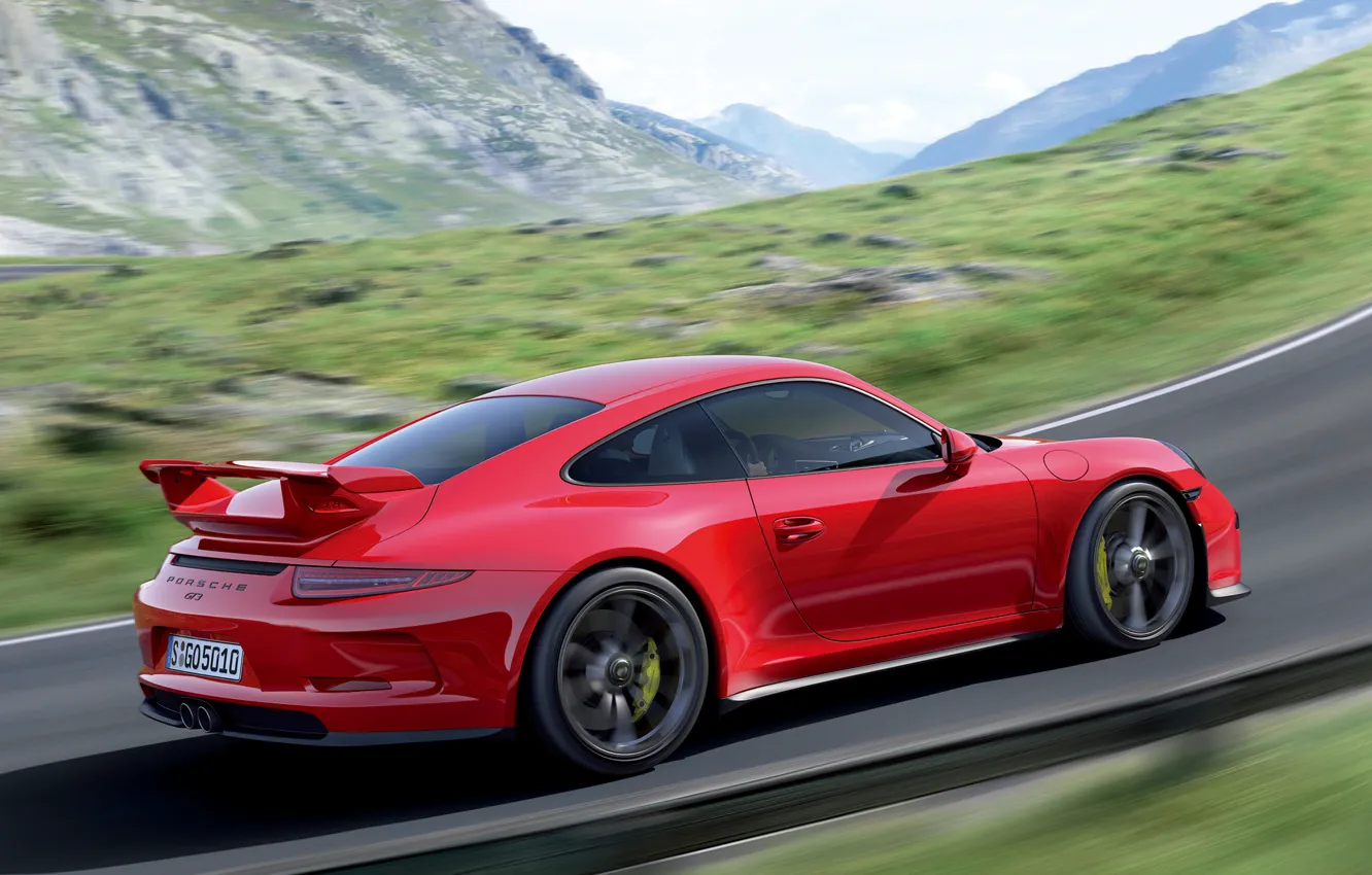 Фото обои car, красный, Porsche, wallpaper, порше, 911 GT3