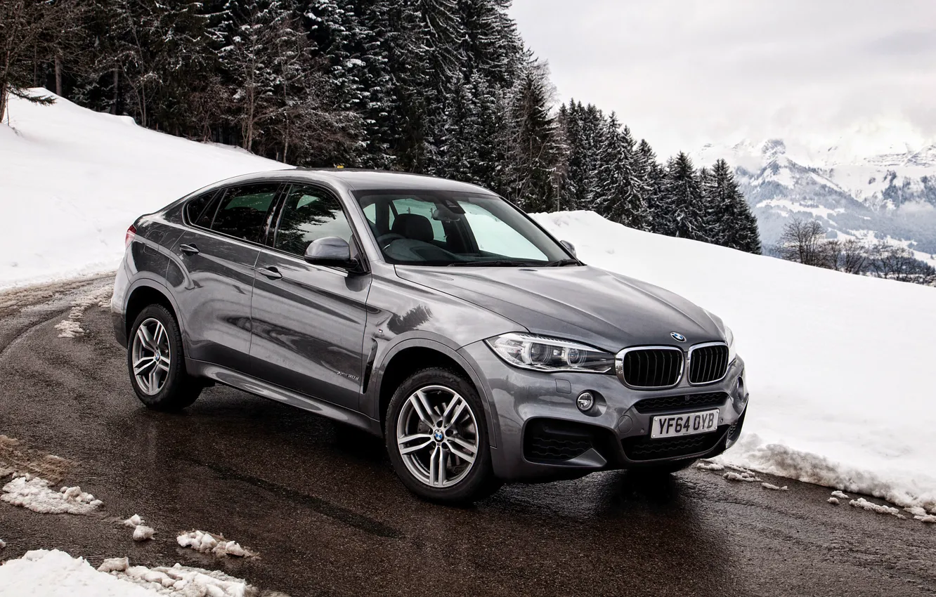 Фото обои зима, снег, бмв, BMW, xDrive, UK-spec, F16, 2015, Sport Package