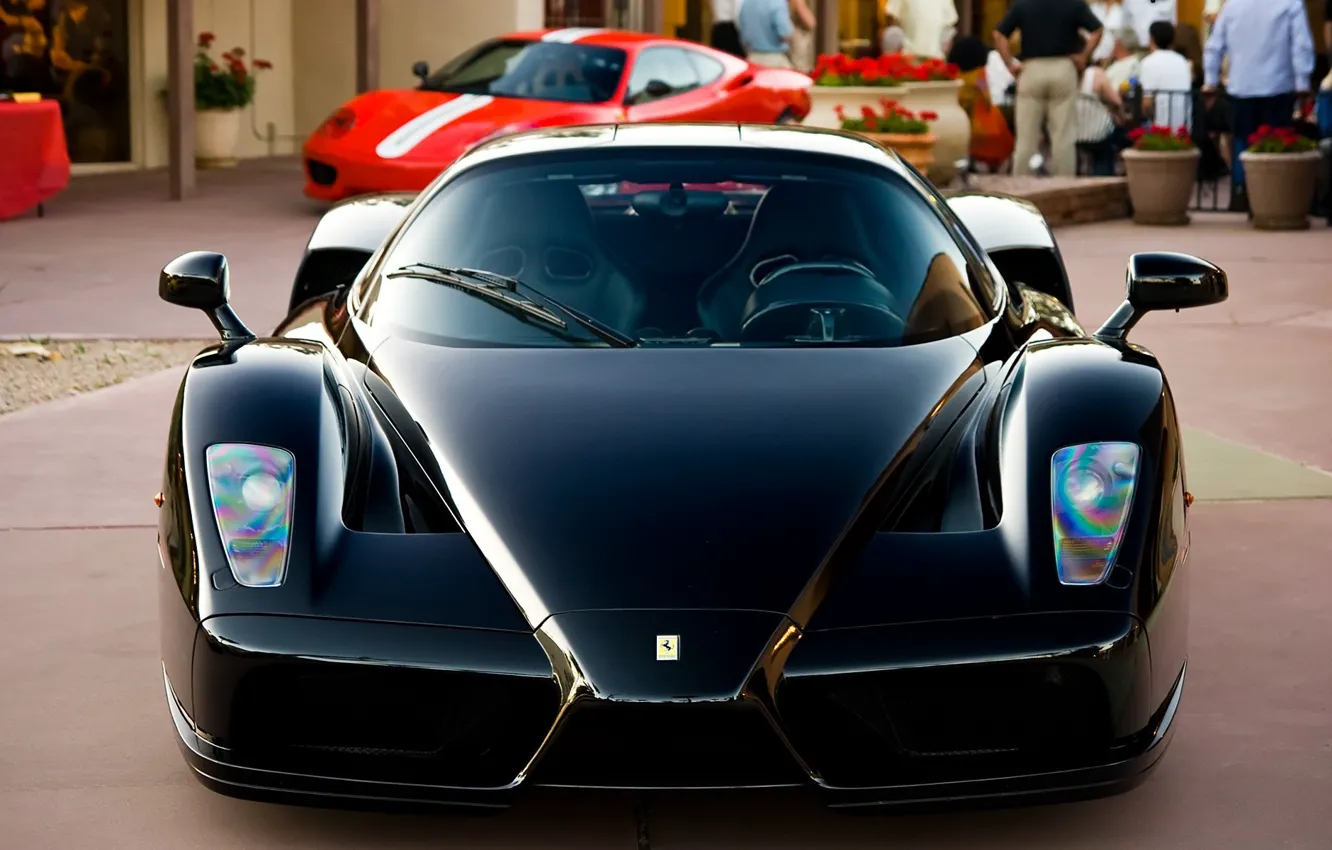 Фото обои Черный, Машина, Феррари, Ferrari, Car, Автомобиль, Enzo, Black, Энзо