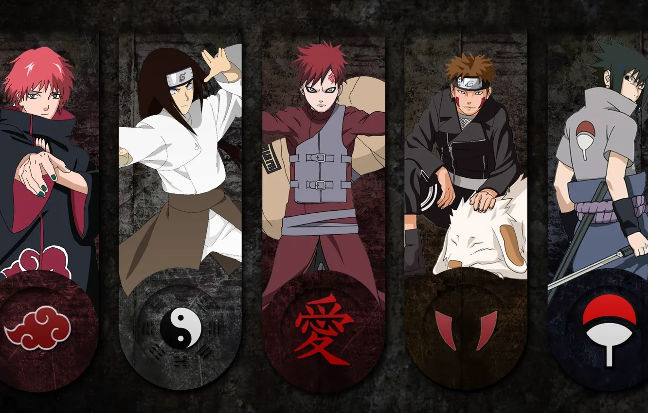 Фото обои Kiba, sword, logo, game, Sasuke, Naruto, anime, katana, sharingan, ninja, asian, Akatsuki, Uchiha, manga, Uchiha …