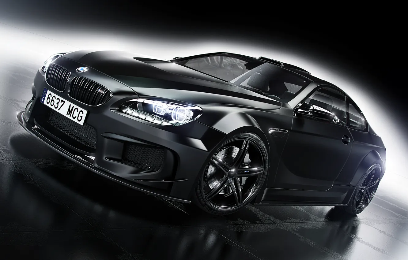 Фото обои BMW, Car, Front, Black, Prior Design, Wheels