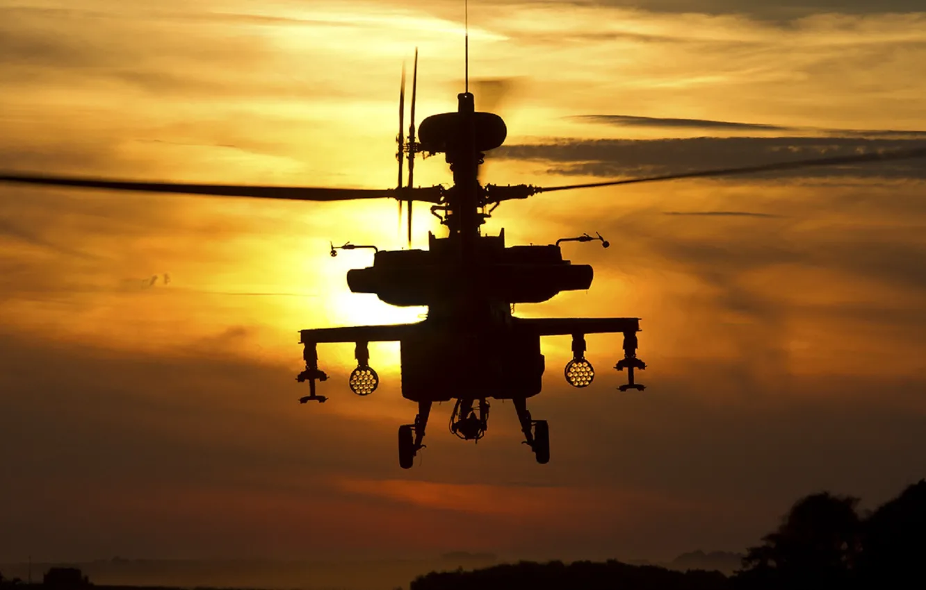 Фото обои вертолет, Apache, апач, Longbow, AH1, WAH-64D