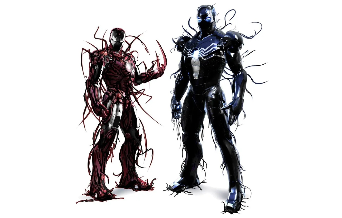 Фото обои Iron Man, Marvel, Venom, Symbiote. 