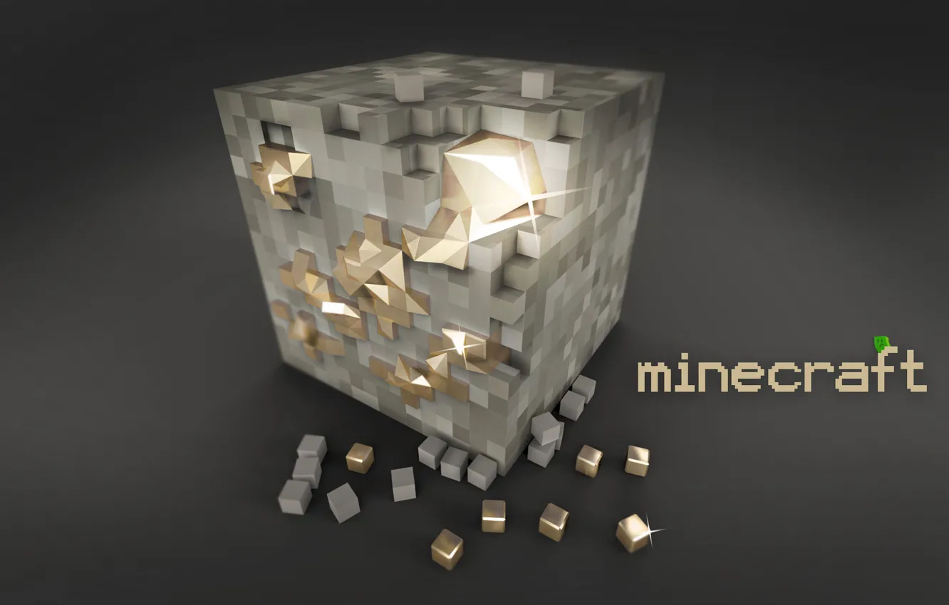 Фото обои кубики, minecraft, блок