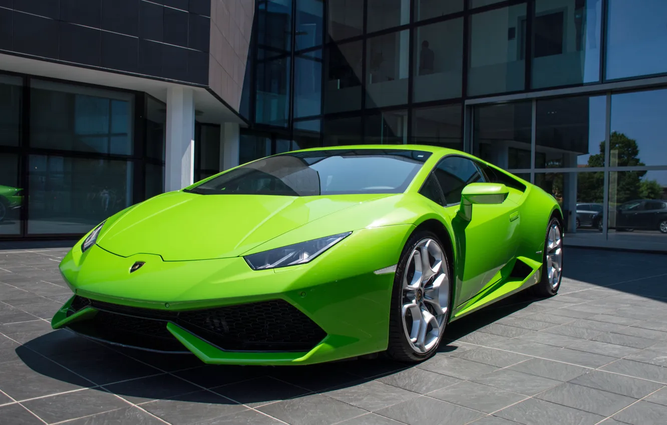 Фото обои green, Lamborghini, Huracan