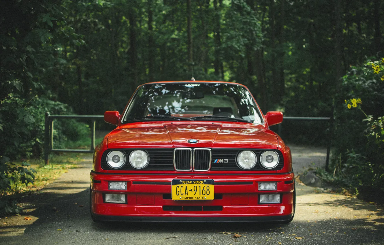 Фото обои бмв, BMW, red, красная, tuning, e30, 3 серия