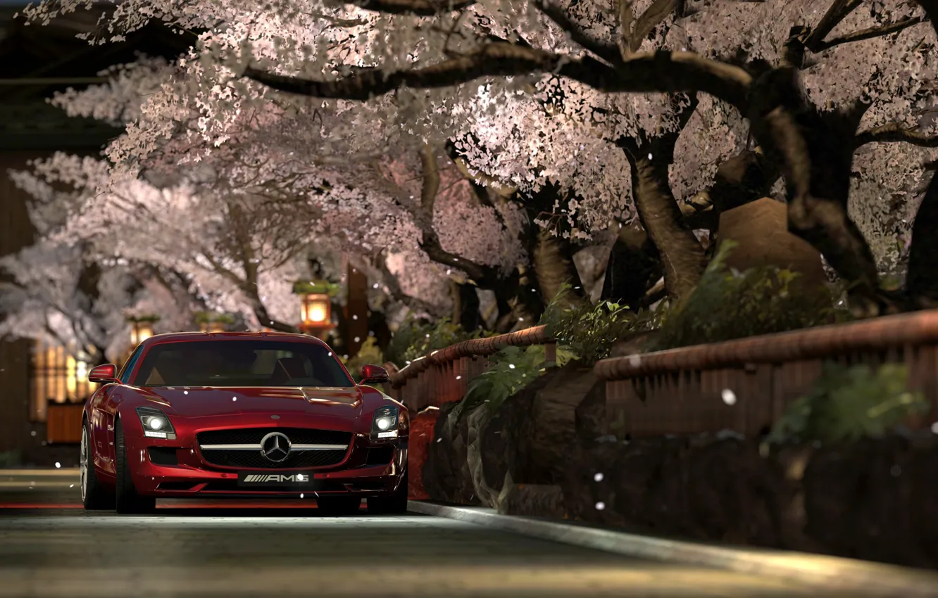 Фото обои Gran Turismo 5, Mercedes Benz SLS AMG, Photo Mode, Kyoto Shirakawa