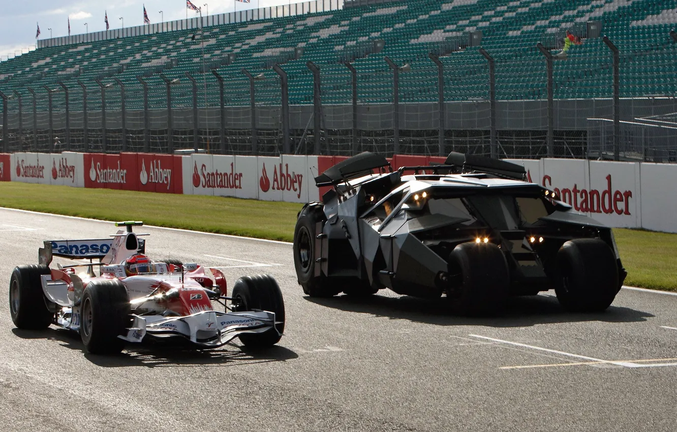 Фото обои car, Toyota, the, Batmobile, from, at Silverstone, with, The Dark Knight movie