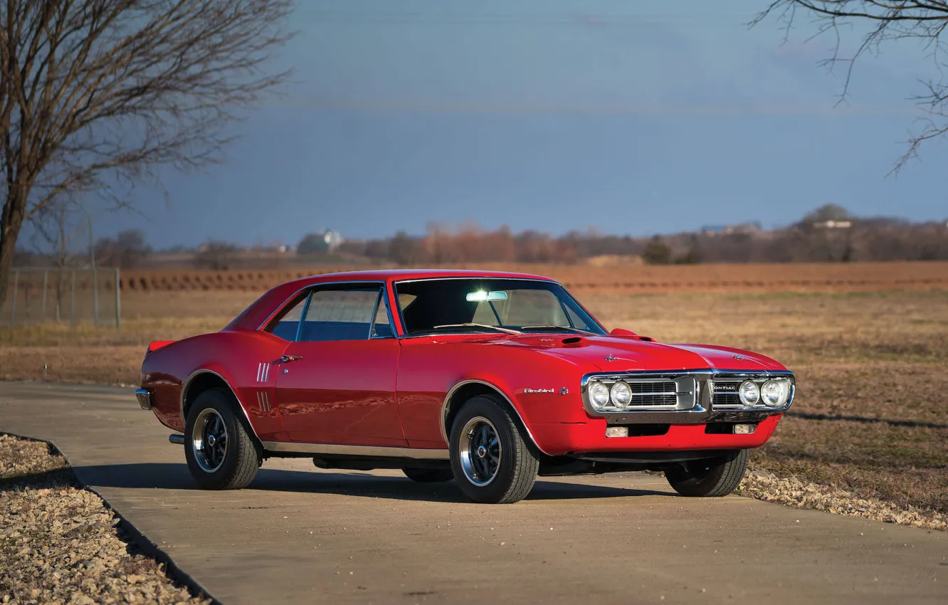 Фото обои red, Pontiac, 1967, american, musclecar, firebird, 400