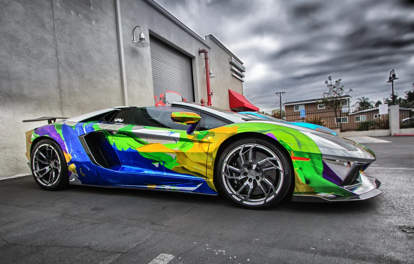 Фото обои Lamborghini, aventador, sport car, super car, car.