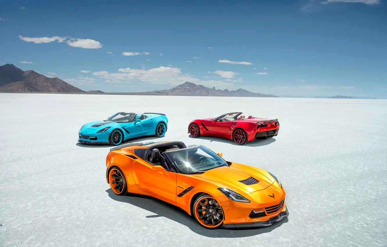 Фото обои Corvette, Chevrolet, кабриолет, шевроле, Stingray, корветт