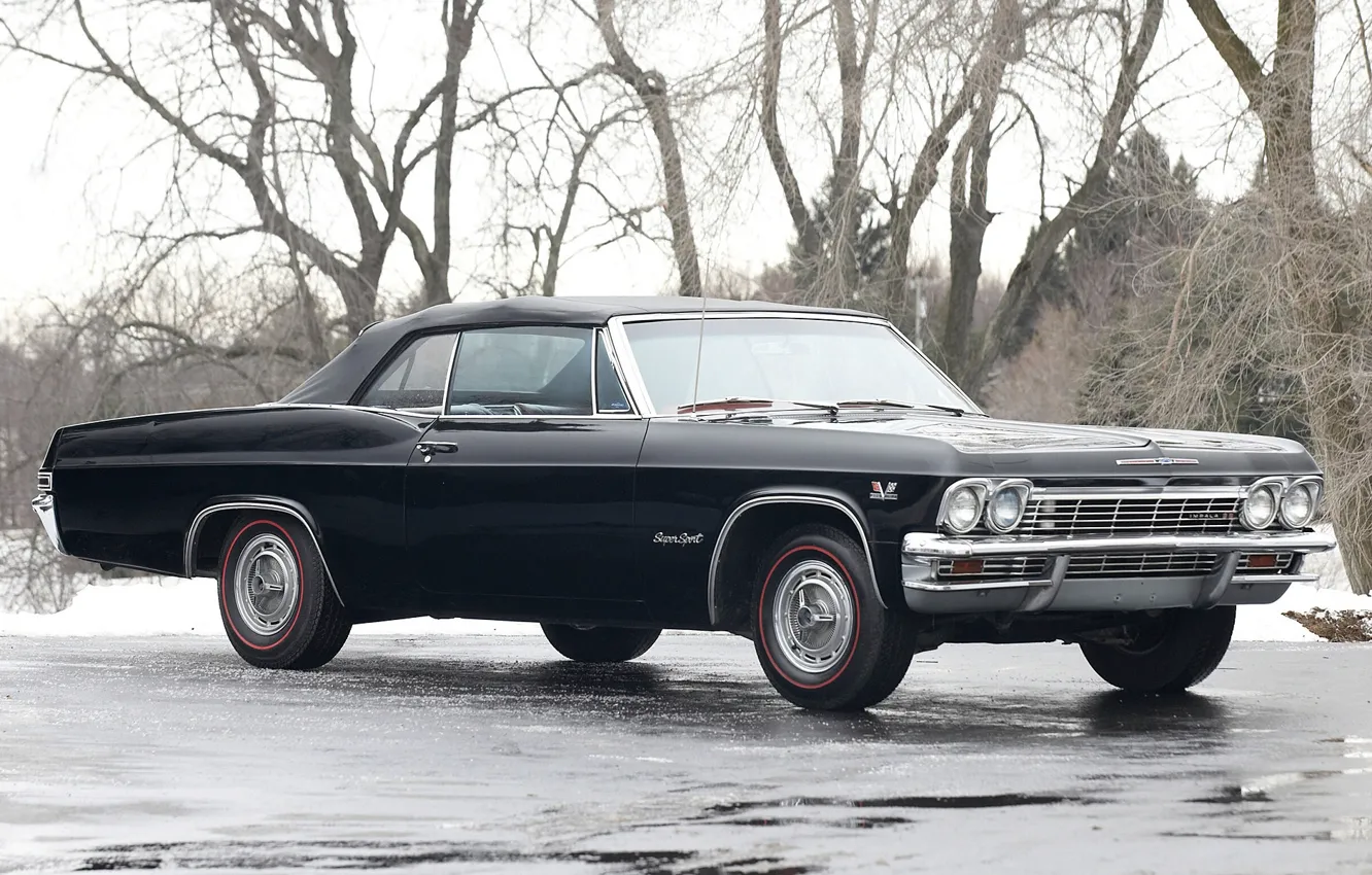 Фото обои машина, ретро, Chevrolet, Convertible 1965, Impala SS