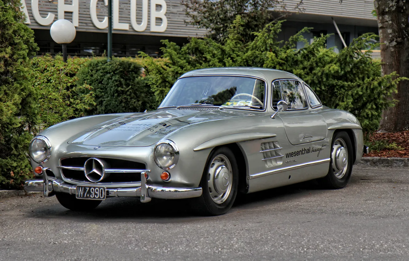 Фото обои Mercedes, retro, old, 300SL