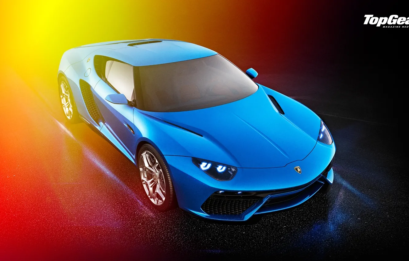 Фото обои Lamborghini, Top Gear, Blue, Front, Asterion, LPI 910-4