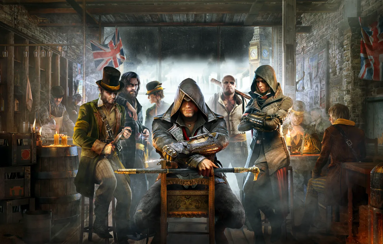 Фото обои Лондон, убийца, персонаж, Синдикат, таверна, Кредо Убийцы, Assassin's Creed: Syndicate, Джейкоб Фрай, Jacob Frye
