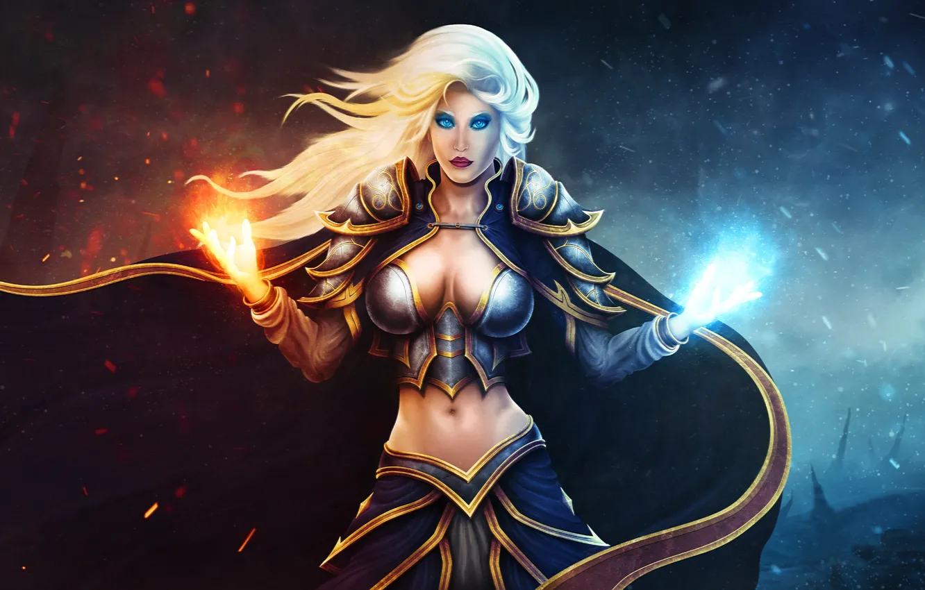 Обои женщина маг WoW World of Warcraft Jaina Proudmoore Lady. 